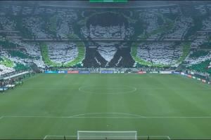 震撼！京滬德比賽前工體巨型TIFO：主角為哪吒，文字北京城！