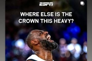 巴黎奪金一周年！ESPN評詹姆斯：王冠之重??何處可比？后者轉(zhuǎn)發(fā)