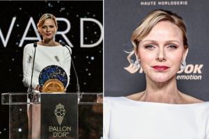 摩納哥夏琳王妃優(yōu)雅白裙亮相金球頒獎禮，曾是南非女子游泳冠軍