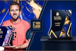 26球10助！官方：凱恩當選2024/25賽季德轉用戶評選德甲最佳球員