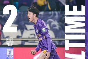 津門虎隊(duì)在比賽尾聲階段連入兩球，最終2:2戰(zhàn)平長春亞泰！