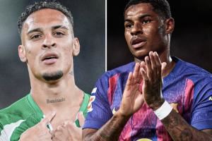 這要在一個隊(duì)??安東尼世界波9場5球2助 拉什福德6球6助領(lǐng)跑巴薩