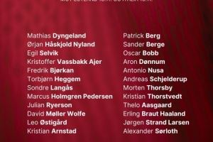 挪威11月世預賽名單：哈蘭德、鮑勃、瑟爾洛特在列，厄德高傷缺