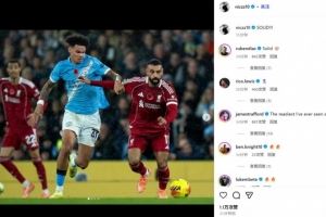 打出信心了！曼城左后衛(wèi)奧賴?yán)缑綍駥?duì)位薩拉赫照：硬！